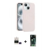 MARSİLYAN™- iPhone 15 Kılıf Yankı Form Serisi - Şeffaf 360 Full Body Arka Koruyucu + Bilvis Titan Kamera Lens - PE