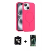 MARSİLYAN™- iPhone 15 Kılıf Yankı Form Serisi - Şeffaf 360 Full Body Arka Koruyucu + PVD Metal Kamera Lens - TU