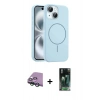 MARSİLYAN™- iPhone 15 Kılıf Yankı Form Serisi - Şeffaf 360 Full Body Arka Koruyucu + Raze Metal Kamera Lens - YL