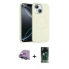 MARSİLYAN™- iPhone 15 Kılıf Yankı Form Serisi - Şeffaf 360 Full Body Arka Koruyucu + Raze Metal Kamera Lens - YL