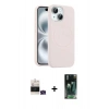 MARSİLYAN™- iPhone 15 Kılıf Yankı Form Serisi - Siyah 360 Mat Full Body Arka Koruyucu + Bilvis Titan Kamera Lens - YL