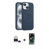 MARSİLYAN™- iPhone 15 Kılıf Yankı Form Serisi - Siyah 360 Mat Full Body Arka Koruyucu + Bilvis Titan Kamera Lens - PE