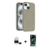 MARSİLYAN™- iPhone 15 Kılıf Yankı Form Serisi - Siyah 360 Mat Full Body Arka Koruyucu + Bilvis Titan Kamera Lens - YL