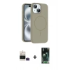 MARSİLYAN™- iPhone 15 Kılıf Yankı Form Serisi - Siyah 360 Mat Full Body Arka Koruyucu + Bilvis Titan Kamera Lens - PE