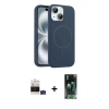 MARSİLYAN™- iPhone 15 Kılıf Yankı Form Serisi - Siyah 360 Mat Full Body Arka Koruyucu + Bilvis Titan Kamera Lens - YL