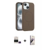 MARSİLYAN™- iPhone 15 Kılıf Yankı Form Serisi - Siyah Bilvis 3D Mat Cam Ekran Koruyucu + Bilvis Titan Kamera Lens - YL