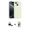 MARSİLYAN™- iPhone 15 Kılıf Yankı Form Serisi - Siyah Bilvis 3D Mat Cam Ekran Koruyucu + Bilvis Titan Kamera Lens - YL