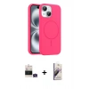 MARSİLYAN™- iPhone 15 Kılıf Yankı Form Serisi - Siyah Bilvis 3D Mat Cam Ekran Koruyucu + Bilvis Titan Kamera Lens - YL