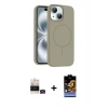 MARSİLYAN™- iPhone 15 Kılıf Yankı Form Serisi - Siyah Buffer Hayalet Cam Ekran Koruyucu + Bilvis Titan Kamera Lens - YL