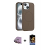 MARSİLYAN™- iPhone 15 Kılıf Yankı Form Serisi - Siyah Buffer Hayalet Cam Ekran Koruyucu + Raze Metal Kamera Lens - SI