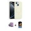 MARSİLYAN™- iPhone 15 Kılıf Yankı Form Serisi - Siyah Buffer Hayalet Cam Ekran Koruyucu + Raze Metal Kamera Lens - YL