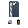 MARSİLYAN™- iPhone 15 Kılıf Yankı Form Serisi - Siyah Buffer Hayalet Cam Ekran Koruyucu + Raze Metal Kamera Lens - YL