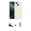 MARSİLYAN™- iPhone 15 Kılıf Yankı Form Serisi - Siyah Joko Magic 5D Cam + Bilvis Titan Kamera Lens - PE