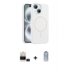 MARSİLYAN™- iPhone 15 Kılıf Yankı Form Serisi - Siyah Joko Magic 5D Cam + Bilvis Titan Kamera Lens - PE