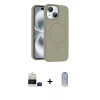 MARSİLYAN™- iPhone 15 Kılıf Yankı Form Serisi - Siyah Joko Magic 5D Cam + Bilvis Titan Kamera Lens - SH