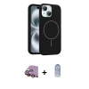 MARSİLYAN™- iPhone 15 Kılıf Yankı Form Serisi - Siyah Joko Magic 5D Cam + Raze Metal Kamera Lens - SI