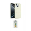 MARSİLYAN™- iPhone 15 Kılıf Yankı Form Serisi - Siyah Polymer Nano Ekran Koruyucu