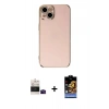 MARSİLYAN™- iPhone 15 Kılıf Yankı Serisi - Siyah Buffer Hayalet Cam Ekran Koruyucu + Bilvis Titan Kamera Lens - SH
