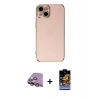 MARSİLYAN™- iPhone 15 Kılıf Yankı Serisi - Siyah Buffer Hayalet Cam Ekran Koruyucu + Raze Metal Kamera Lens - PE