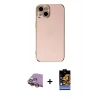 MARSİLYAN™- iPhone 15 Kılıf Yankı Serisi - Siyah Buffer Hayalet Cam Ekran Koruyucu + Raze Metal Kamera Lens - SI