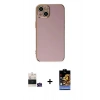 MARSİLYAN™- iPhone 15 Kılıf Yankı Serisi - Siyah Buffer Hayalet Cam Ekran Koruyucu + Bilvis Titan Kamera Lens - YL