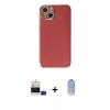 MARSİLYAN™- iPhone 15 Kılıf Yankı Serisi - Siyah Joko Magic 5D Cam + Bilvis Titan Kamera Lens - PE