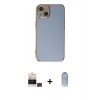 MARSİLYAN™- iPhone 15 Kılıf Yankı Serisi - Siyah Joko Magic 5D Cam + Bilvis Titan Kamera Lens - YL
