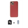 MARSİLYAN™- iPhone 15 Kılıf Yankı Serisi - Siyah Joko Magic 5D Cam + PVD Metal Kamera Lens - TU