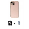 MARSİLYAN™- iPhone 15 Kılıf Yankı Serisi - Siyah Joko Magic 5D Cam + PVD Metal Kamera Lens - TU
