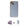 MARSİLYAN™- iPhone 15 Kılıf Yankı Serisi - Siyah Joko Magic 5D Cam + Raze Metal Kamera Lens - SI