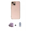 MARSİLYAN™- iPhone 15 Kılıf Yankı Serisi - Siyah Joko Magic 5D Cam + Raze Metal Kamera Lens - SI