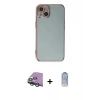 MARSİLYAN™- iPhone 15 Kılıf Yankı Serisi - Siyah Joko Magic 5D Cam + Raze Metal Kamera Lens - YL