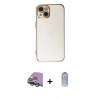 MARSİLYAN™- iPhone 15 Kılıf Yankı Serisi - Siyah Joko Magic 5D Cam + Raze Metal Kamera Lens - YL