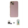 MARSİLYAN™- iPhone 15 Kılıf Yankı Serisi - Siyah Polymer Nano Ekran Koruyucu + Bilvis Titan Kamera Lens - SH