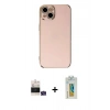 MARSİLYAN™- iPhone 15 Kılıf Yankı Serisi - Siyah Polymer Nano Ekran Koruyucu + Bilvis Titan Kamera Lens - YL