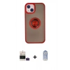 MARSİLYAN™- iPhone 15 Kılıf Yörünge Çizgi - Siyah Joko Magic 5D Cam + Bilvis Titan Kamera Lens - PE