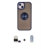 MARSİLYAN™- iPhone 15 Kılıf Yörünge Çizgi - Siyah Joko Magic 5D Cam + Bilvis Titan Kamera Lens - PE