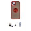 MARSİLYAN™- iPhone 15 Kılıf Yörünge Çizgi - Siyah Joko Magic 5D Cam + Bilvis Titan Kamera Lens - YL