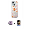 MARSİLYAN™- iPhone 15 Kılıf Yörünge Işık Prime - Siyah Buffer Hayalet Cam Ekran Koruyucu + Raze Metal Kamera Lens - YL
