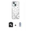 MARSİLYAN™- iPhone 15 Kılıf Yörünge Işık Prime - Siyah Joko Magic 5D Cam + PVD Metal Kamera Lens - TU
