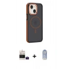 MARSİLYAN™- iPhone 15 Kılıf Yörünge Klasik - Siyah Joko Magic 5D Cam + Bilvis Titan Kamera Lens - SH