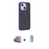 MARSİLYAN™- iPhone 15 Kılıf Yörünge Klasik - Siyah Joko Magic 5D Cam + Raze Metal Kamera Lens - SI