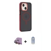 MARSİLYAN™- iPhone 15 Kılıf Yörünge Klasik - Siyah Joko Magic 5D Cam + Raze Metal Kamera Lens - SI