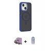 MARSİLYAN™- iPhone 15 Kılıf Yörünge Klasik - Siyah Joko Magic 5D Cam + Raze Metal Kamera Lens - SI