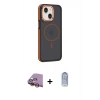 MARSİLYAN™- iPhone 15 Kılıf Yörünge Klasik - Siyah Joko Magic 5D Cam + Raze Metal Kamera Lens - SI