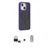 MARSİLYAN™- iPhone 15 Kılıf Yörünge Klasik - Siyah Joko Magic 5D Cam + Bilvis Titan Kamera Lens - YL