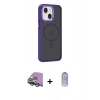 MARSİLYAN™- iPhone 15 Kılıf Yörünge Klasik - Siyah Joko Magic 5D Cam + Raze Metal Kamera Lens - YL
