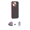 MARSİLYAN™- iPhone 15 Kılıf Yörünge Klasik - Siyah Joko Magic 5D Cam + Raze Metal Kamera Lens - YL