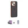 MARSİLYAN™- iPhone 15 Kılıf Yörünge Klasik - Siyah Joko Magic 5D Cam + Raze Metal Kamera Lens - YL