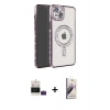 MARSİLYAN™- iPhone 15 Kılıf Zirve Doku Prime - Siyah Bilvis 3D Mat Cam Ekran Koruyucu + Bilvis Titan Kamera Lens - PE